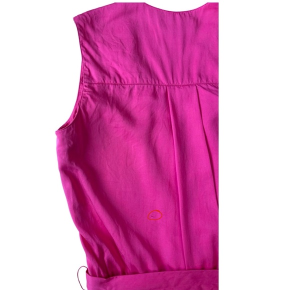 Bebe Hot Pink Sleeveless Belted Romper w/ Pockets - Y2K / Early 2000s - Size 00 - Picture 5 of 13
